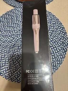 Pink Curling Hair Straightener with Gold Accents